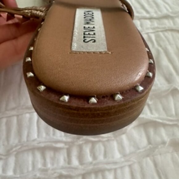 Steve Madden Women's Skyler Studded Strappy Slide Sandals - Picture 15 of 16